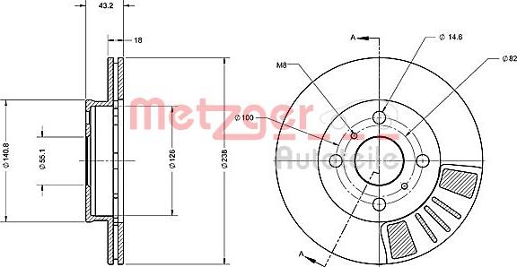 Metzger 6110269 - Bremžu diski www.autospares.lv