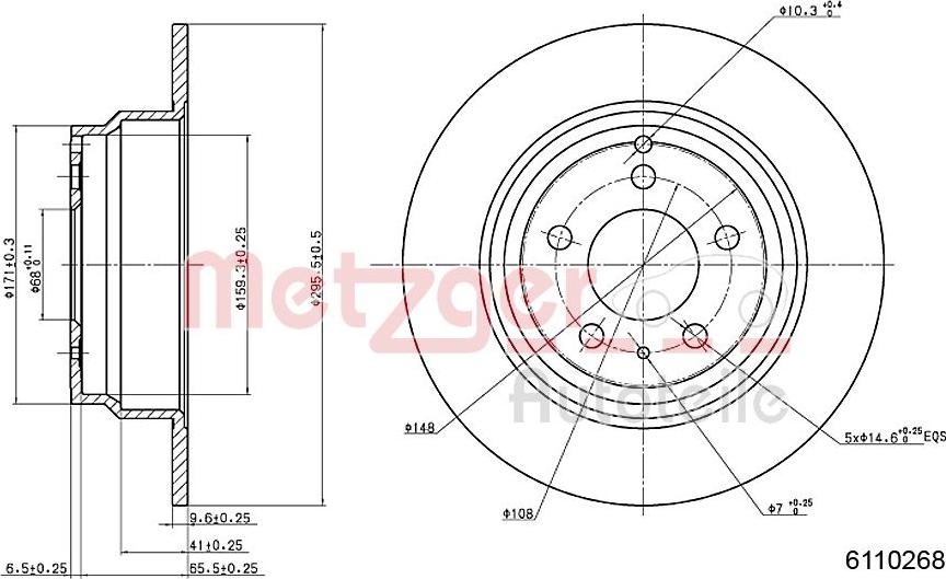 Metzger 6110268 - Bremžu diski www.autospares.lv