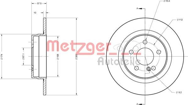 Metzger 6110209 - Bremžu diski www.autospares.lv