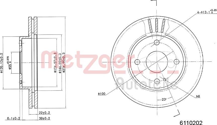 Metzger 6110202 - Bremžu diski www.autospares.lv