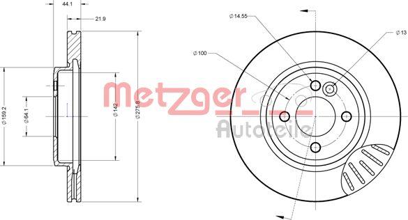 Metzger 6110207 - Bremžu diski www.autospares.lv