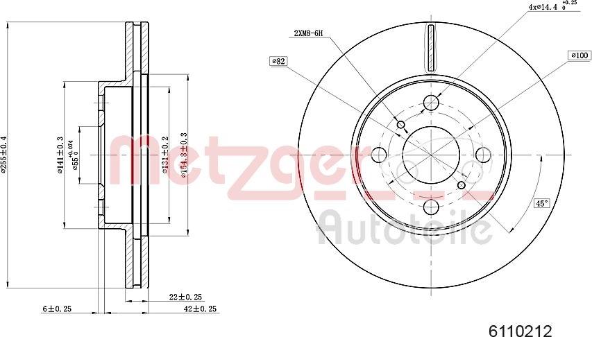 Metzger 6110212 - Bremžu diski www.autospares.lv