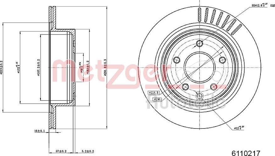 Metzger 6110217 - Bremžu diski www.autospares.lv