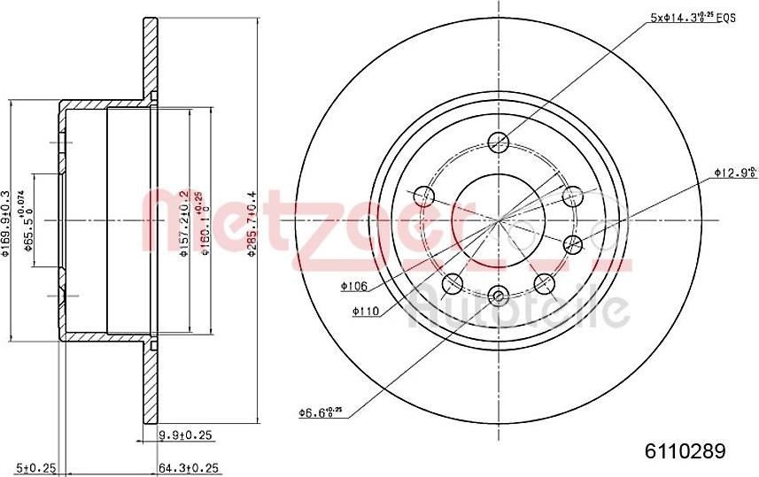 Metzger 6110289 - Bremžu diski autospares.lv