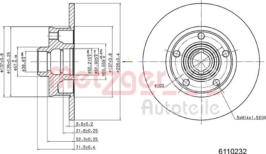 Metzger 6110232 - Bremžu diski autospares.lv