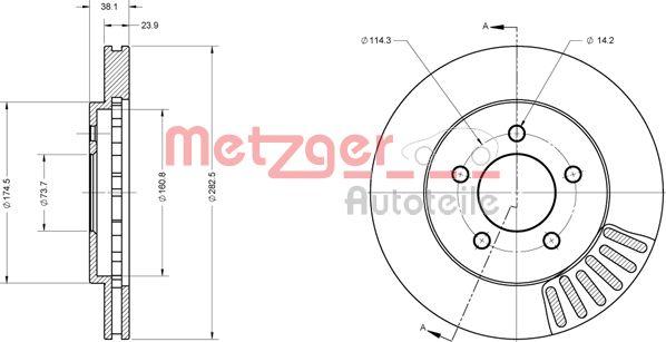 Metzger 6110708 - Bremžu diski autospares.lv