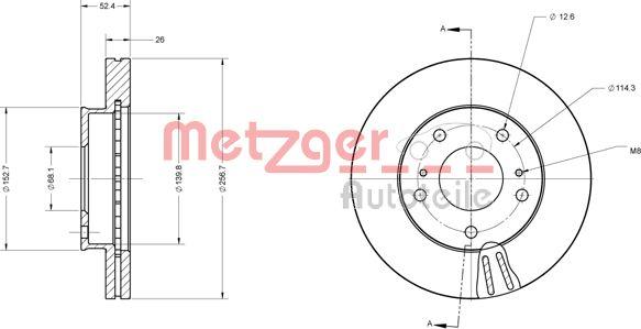 Metzger 6110702 - Bremžu diski www.autospares.lv