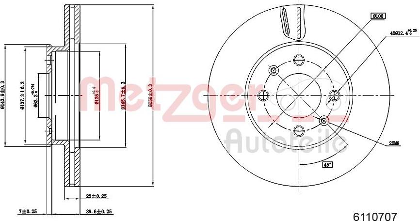 Metzger 6110707 - Bremžu diski www.autospares.lv