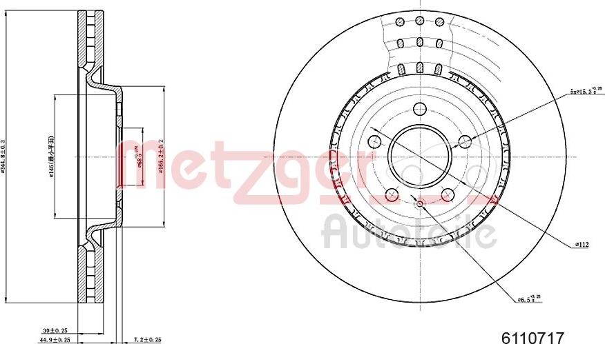 Metzger 6110717 - Bremžu diski www.autospares.lv