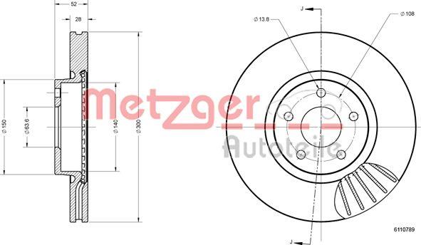 Metzger 6110789 - Bremžu diski autospares.lv