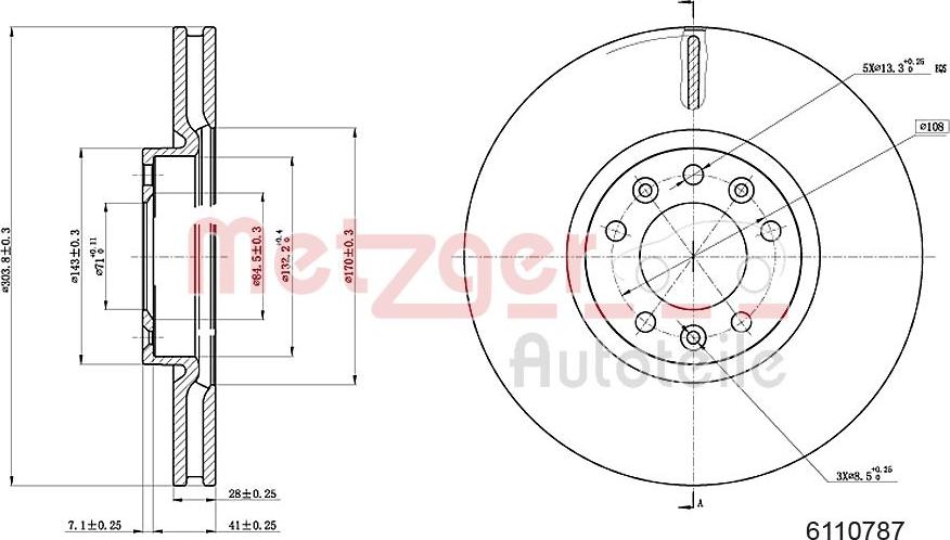 Metzger 6110787 - Bremžu diski autospares.lv