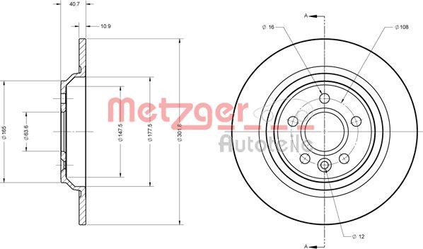 Metzger 6110728 - Bremžu diski www.autospares.lv