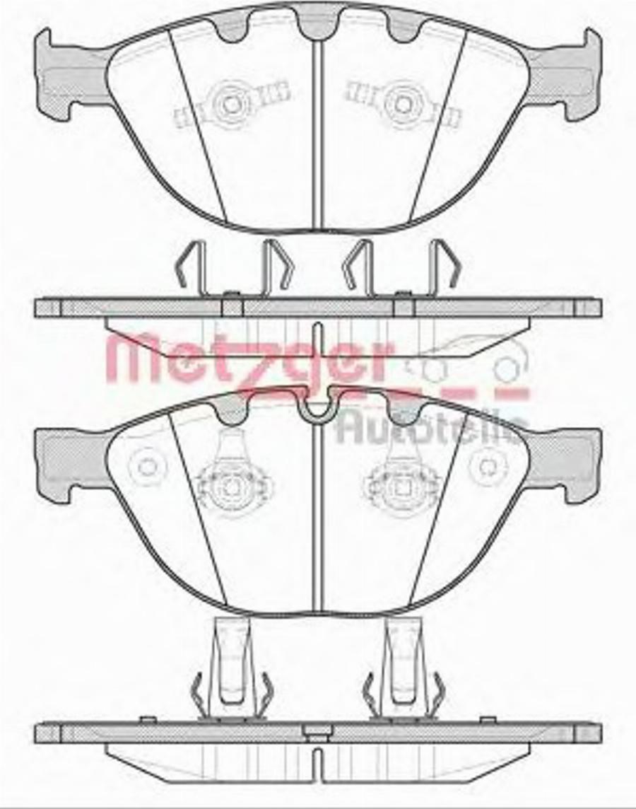 Metzger 095810 - Bremžu uzliku kompl., Disku bremzes www.autospares.lv