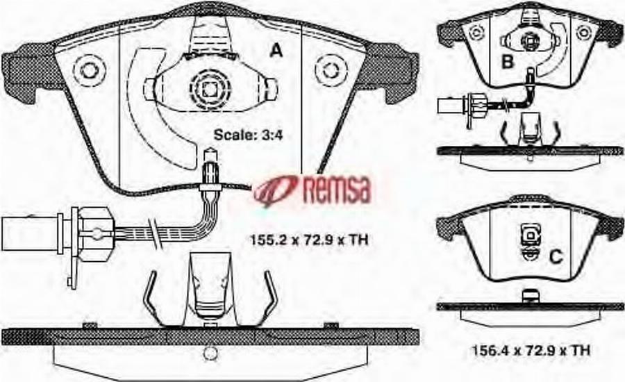 Metzger 0964.02 - Тормозные колодки, дисковые, комплект www.autospares.lv