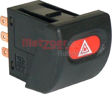 Metzger 0916006 - Hazard Light Switch www.autospares.lv