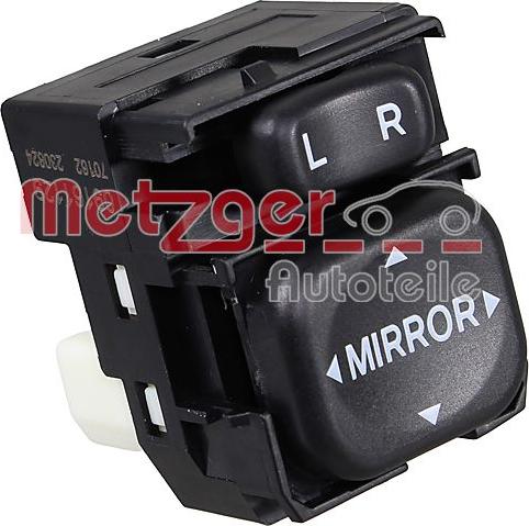 Metzger 09161129 - Slēdzis, Spoguļu regulēšana www.autospares.lv