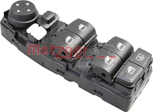 Metzger 0916704 - Slēdzis, Stikla pacēlājmehānisms www.autospares.lv