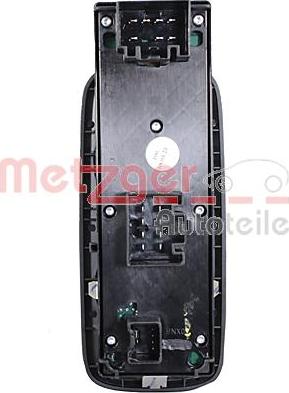 Metzger 0916782 - Slēdzis, Stikla pacēlājmehānisms www.autospares.lv