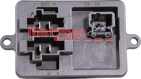 Metzger 0917380 - Rezistors, Salona ventilators www.autospares.lv