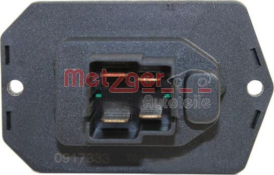 Metzger 0917333 - Сопротивление, реле, вентилятор салона www.autospares.lv