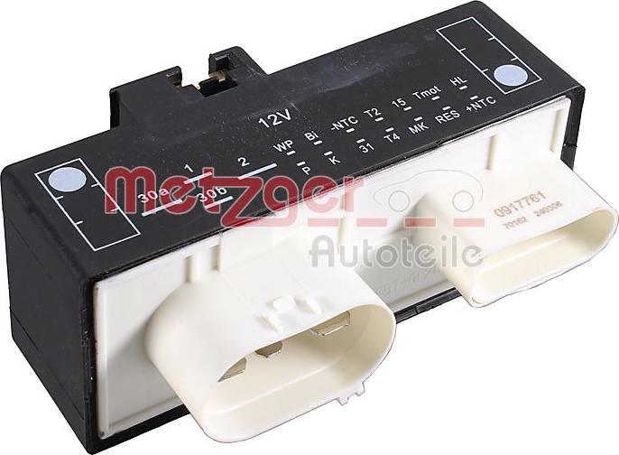 Metzger 0917761 - Vadības bloks, Elektroventilators (Motora dzesēšana) www.autospares.lv