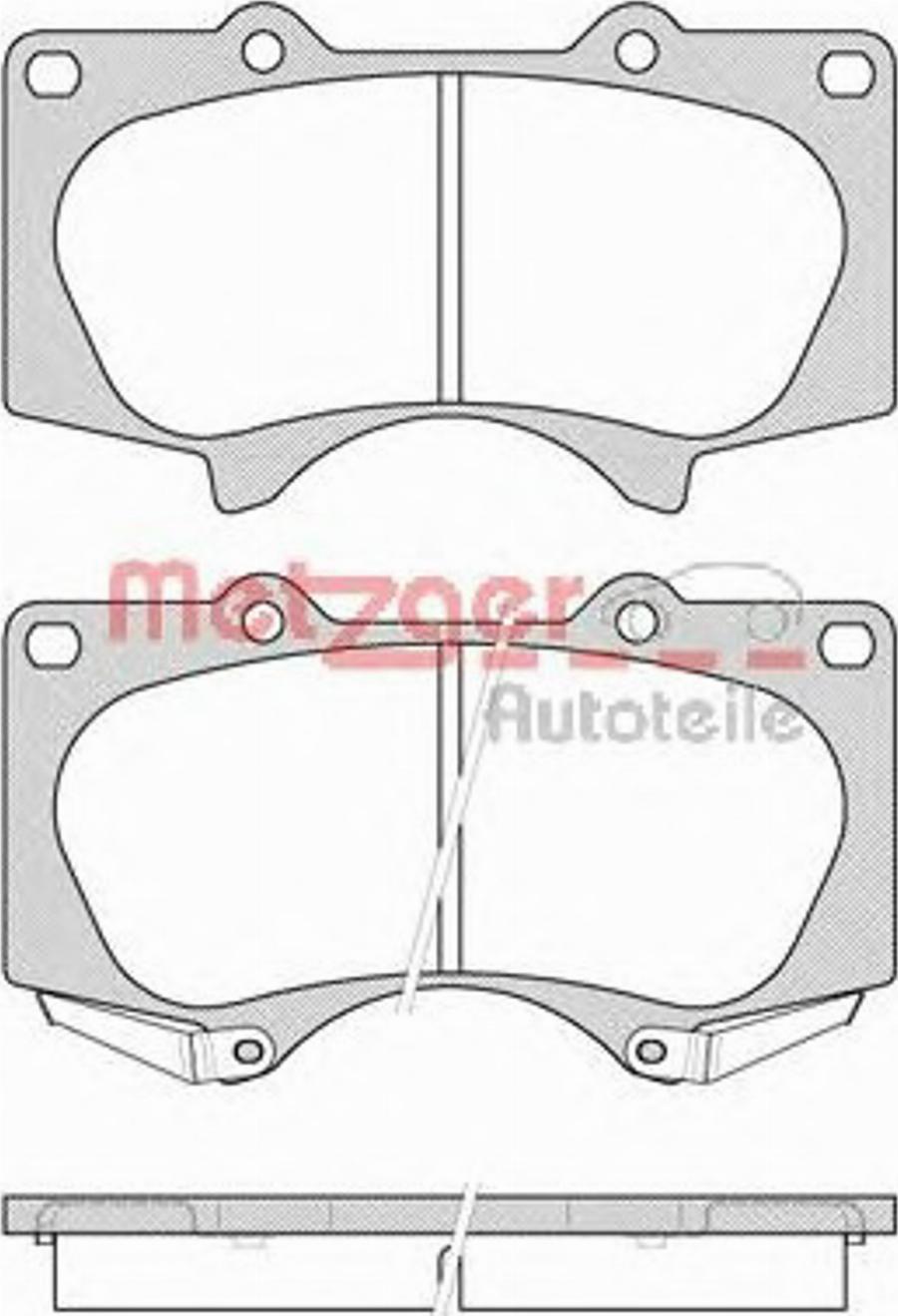 Metzger 0988.00 - Brake Pad Set, disc brake www.autospares.lv