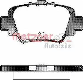 Metzger 1170734 - Bremžu uzliku kompl., Disku bremzes www.autospares.lv