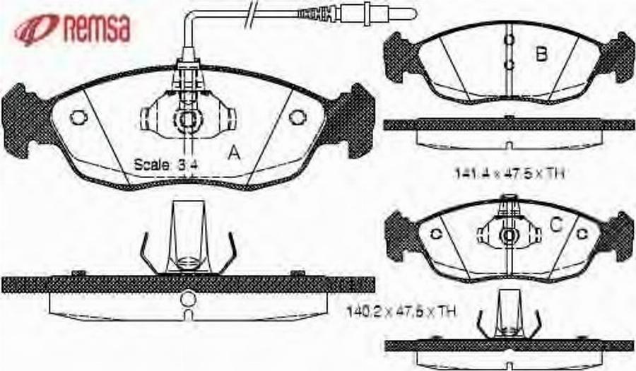 Metzger 046102 - Brake Pad Set, disc brake www.autospares.lv