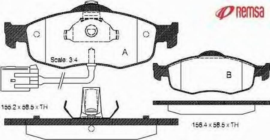 Metzger 043202 - Bremžu uzliku kompl., Disku bremzes www.autospares.lv