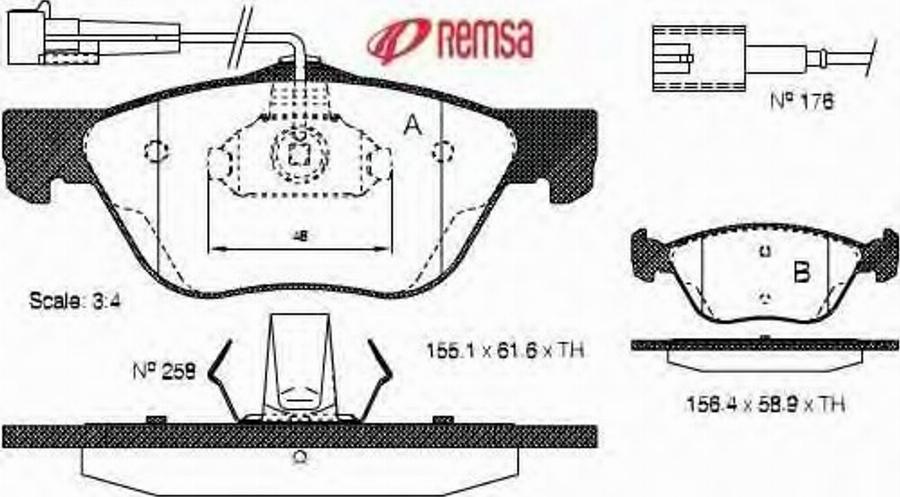 Metzger 058902 - Brake Pad Set, disc brake www.autospares.lv