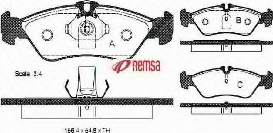 Metzger 058000 - Brake Pad Set, disc brake www.autospares.lv