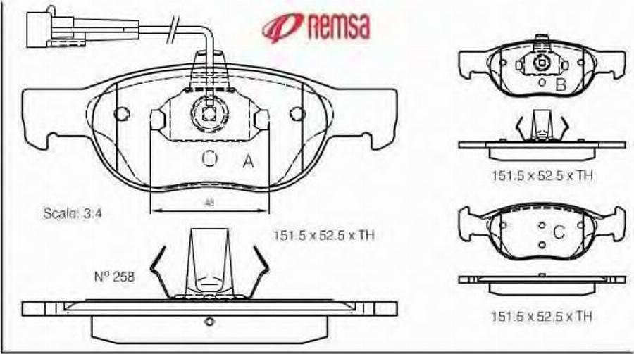 Metzger 0588.11 - Тормозные колодки, дисковые, комплект www.autospares.lv