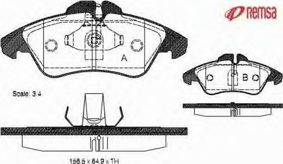 Metzger 057800 - Тормозные колодки, дисковые, комплект www.autospares.lv