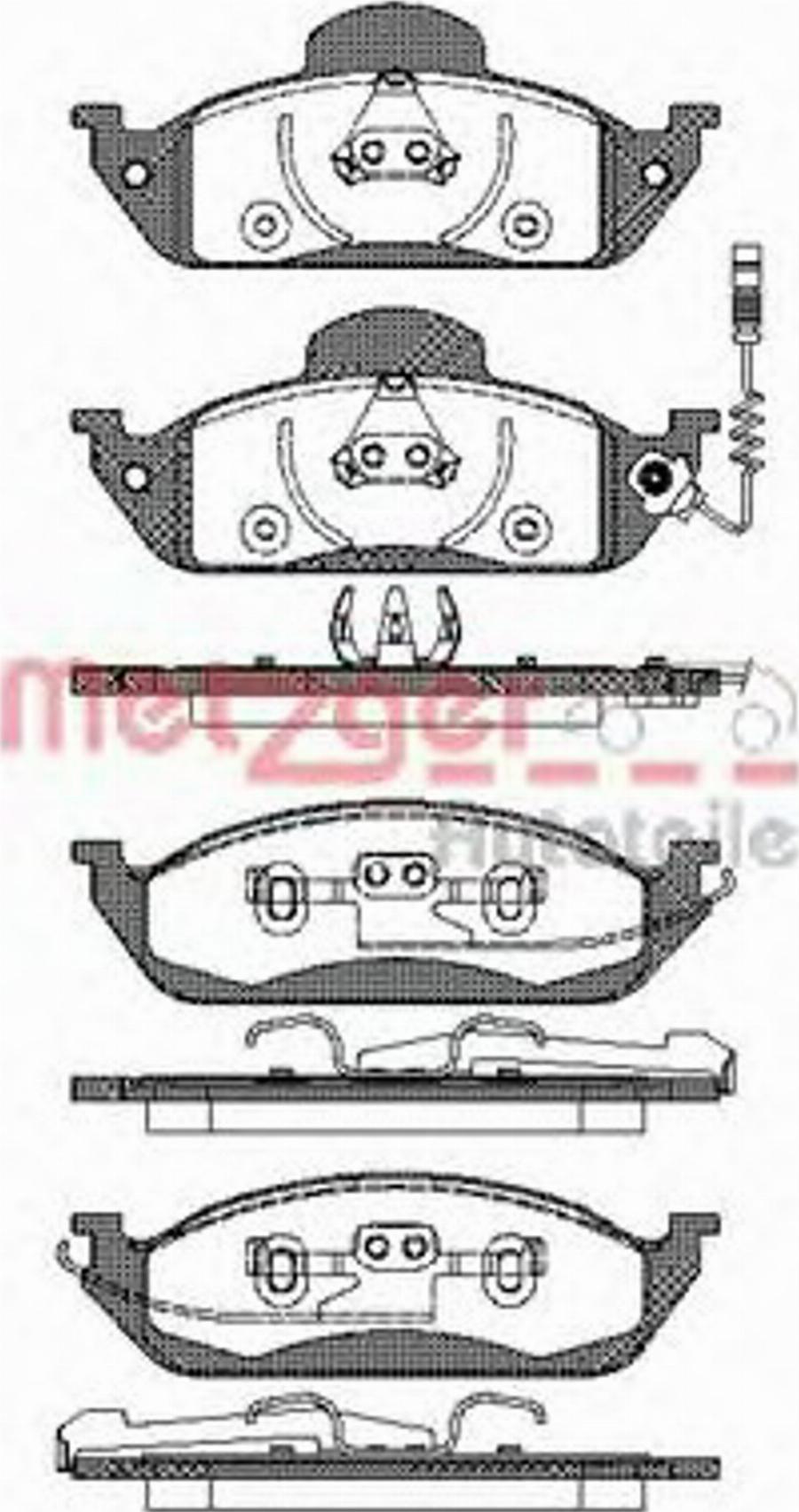 Metzger 069701 - Bremžu uzliku kompl., Disku bremzes www.autospares.lv