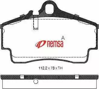 Remsa 65410 - Тормозные колодки, дисковые, комплект www.autospares.lv