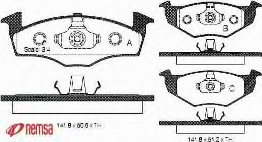 Metzger 0609.00 - Тормозные колодки, дисковые, комплект www.autospares.lv