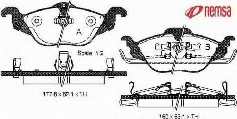 Metzger 068402 - Bremžu uzliku kompl., Disku bremzes www.autospares.lv