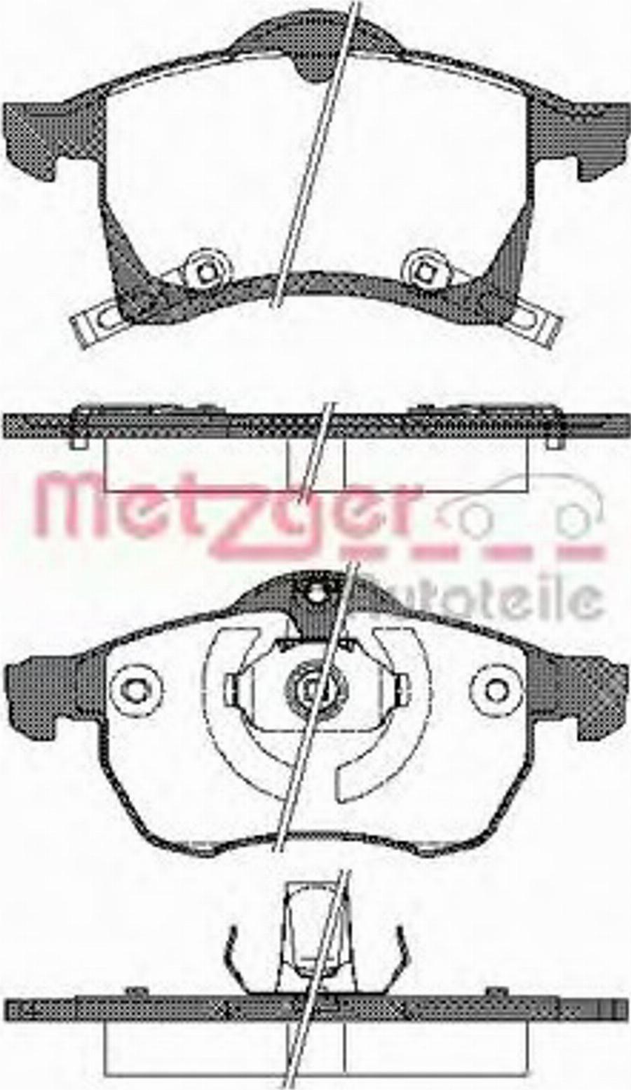 Metzger 068302 - Brake Pad Set, disc brake www.autospares.lv