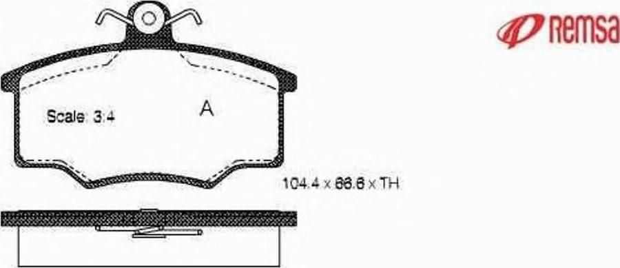 Metzger 004620 - Тормозные колодки, дисковые, комплект www.autospares.lv