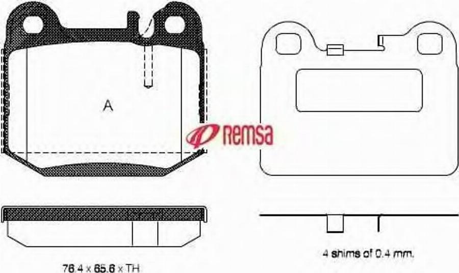 Metzger 001440 - Тормозные колодки, дисковые, комплект www.autospares.lv