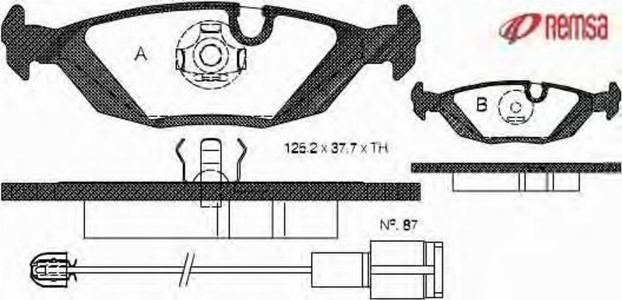 Metzger 015500 - Brake Pad Set, disc brake www.autospares.lv