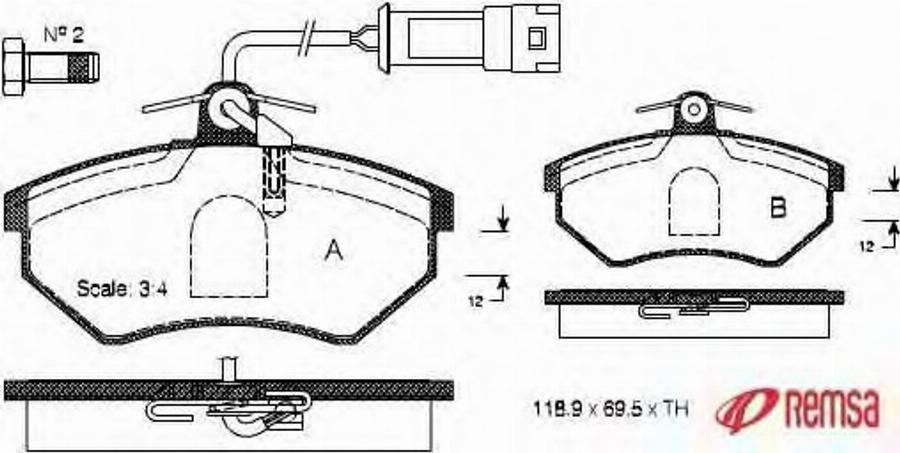 Metzger 0134.02 - Тормозные колодки, дисковые, комплект www.autospares.lv