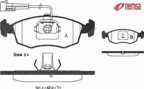 Remsa 0172.11 - Bremžu uzliku kompl., Disku bremzes www.autospares.lv