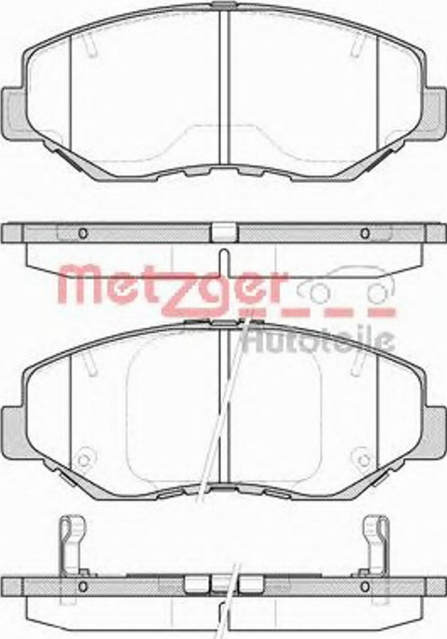 Metzger 089900 - Brake Pad Set, disc brake www.autospares.lv