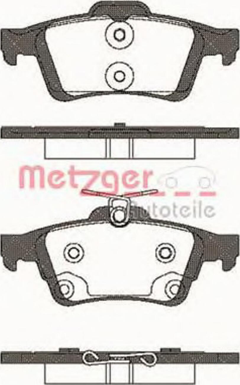 Metzger 084270 - Тормозные колодки, дисковые, комплект www.autospares.lv