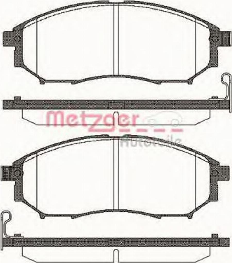 Metzger 0852.14 - Bremžu uzliku kompl., Disku bremzes www.autospares.lv