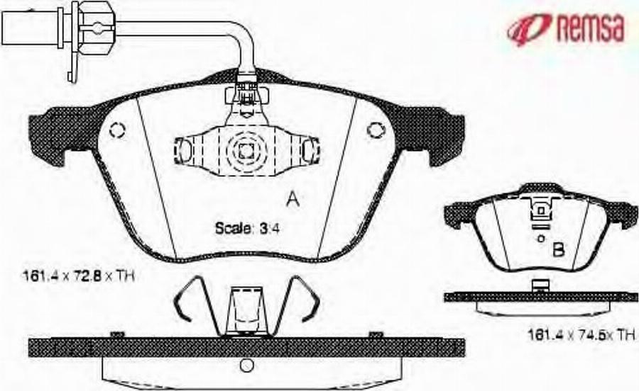 Metzger 083602 - Тормозные колодки, дисковые, комплект www.autospares.lv