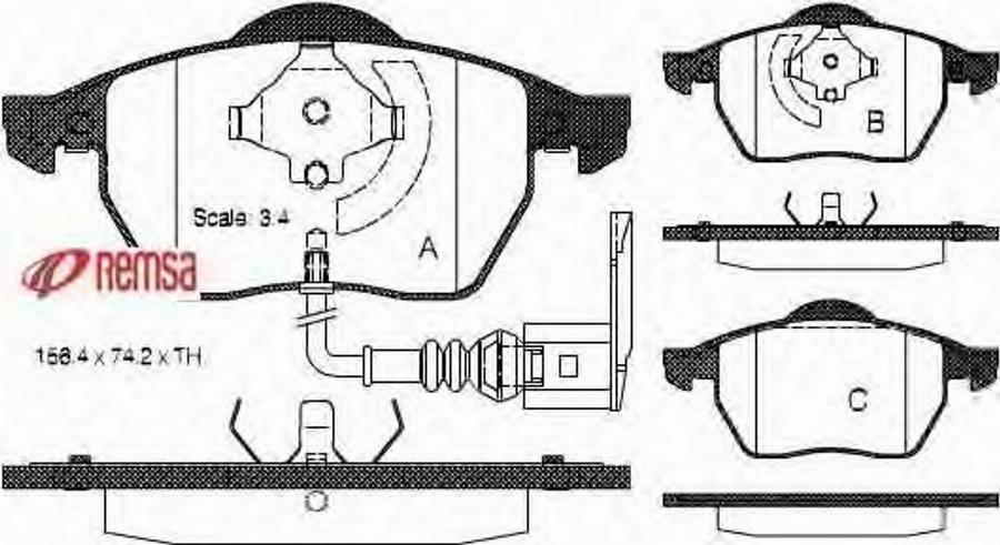 Metzger 0390.41 - Тормозные колодки, дисковые, комплект www.autospares.lv