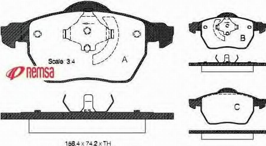 Metzger 039050 - Brake Pad Set, disc brake www.autospares.lv