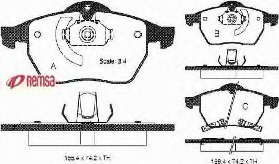 Metzger 039032 - Тормозные колодки, дисковые, комплект www.autospares.lv